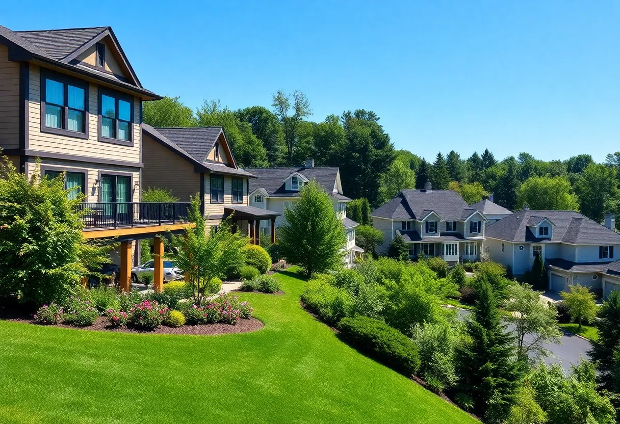 Luxury suburban homes in New York