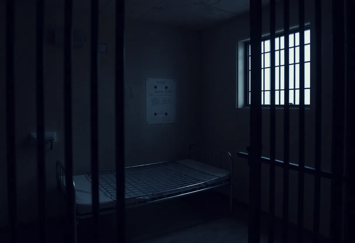 Empty jail cell in Nassau County