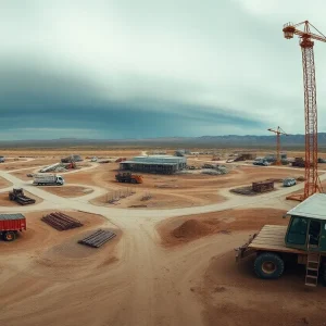 Construction site in Nevada showing signs of decline