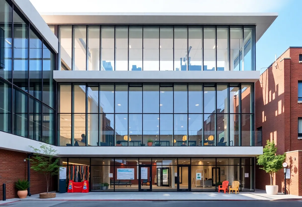 Architectural rendering of a new healthcare facility in East Harlem