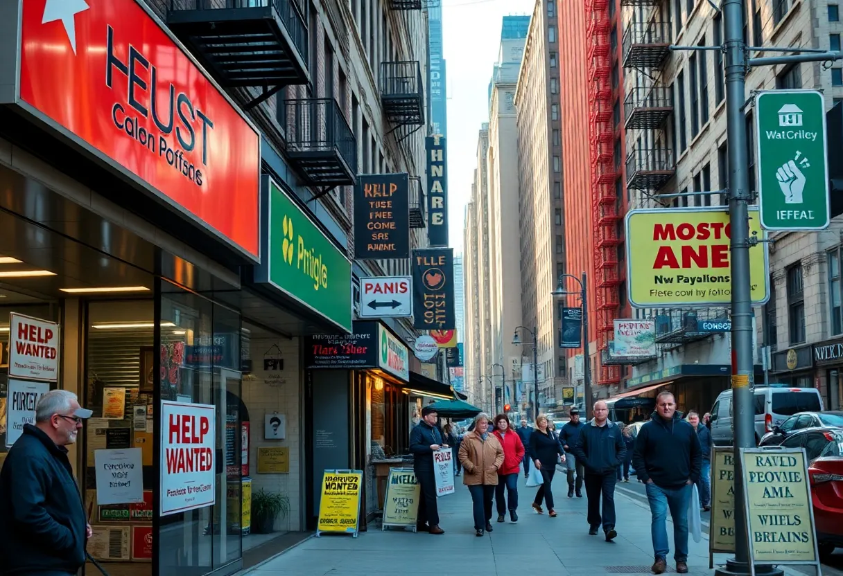 Struggling New York businesses on a city street