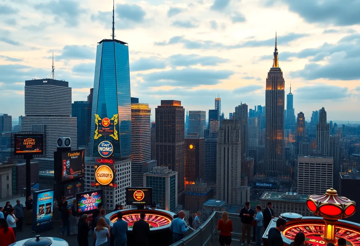 New York City skyline representing casino competition