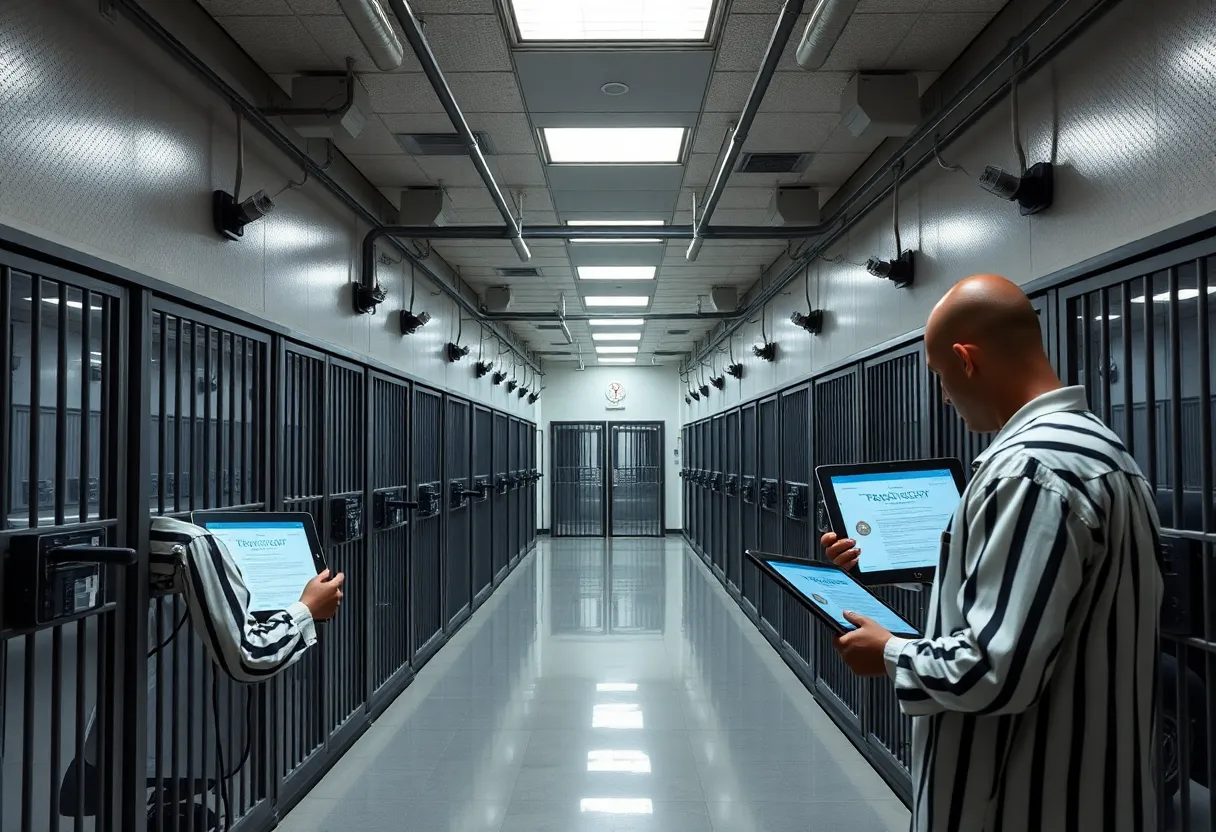 Digital communication system in a correctional facility