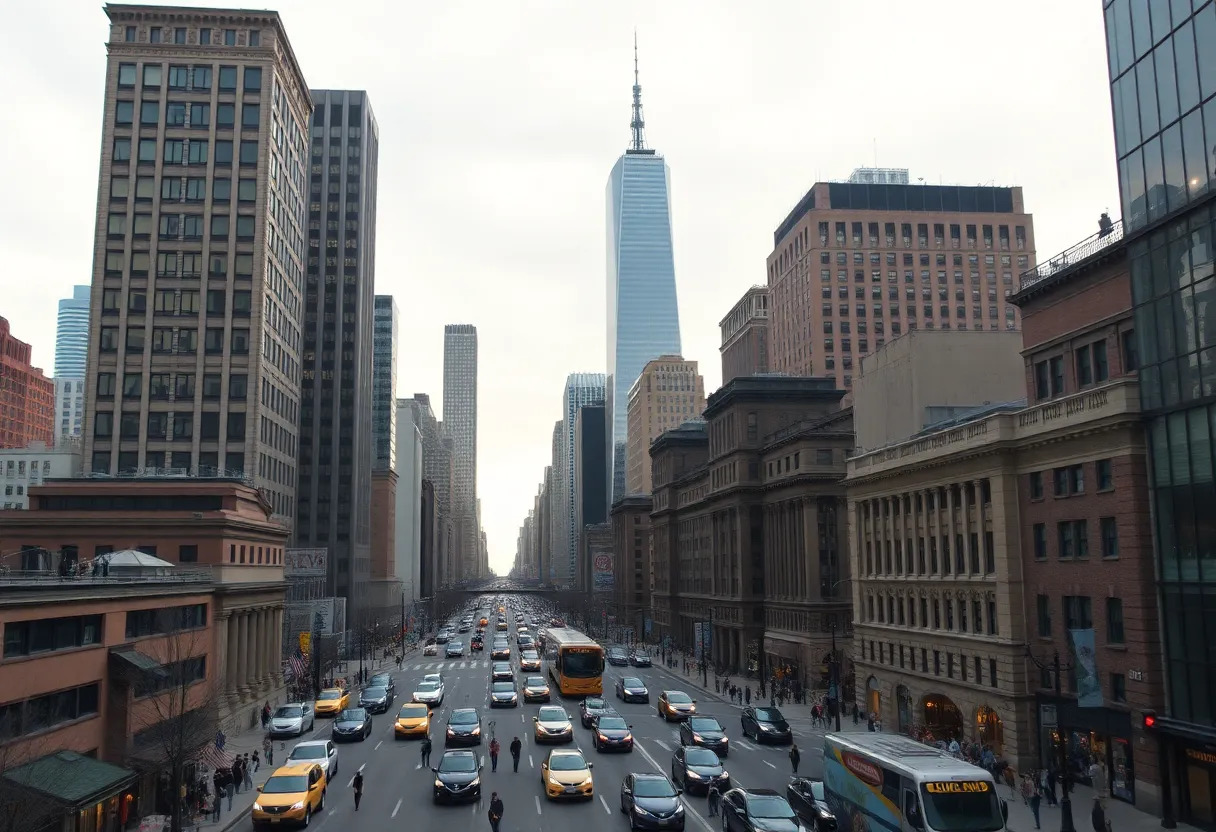 Cityscape of New York representing the lobbying sector