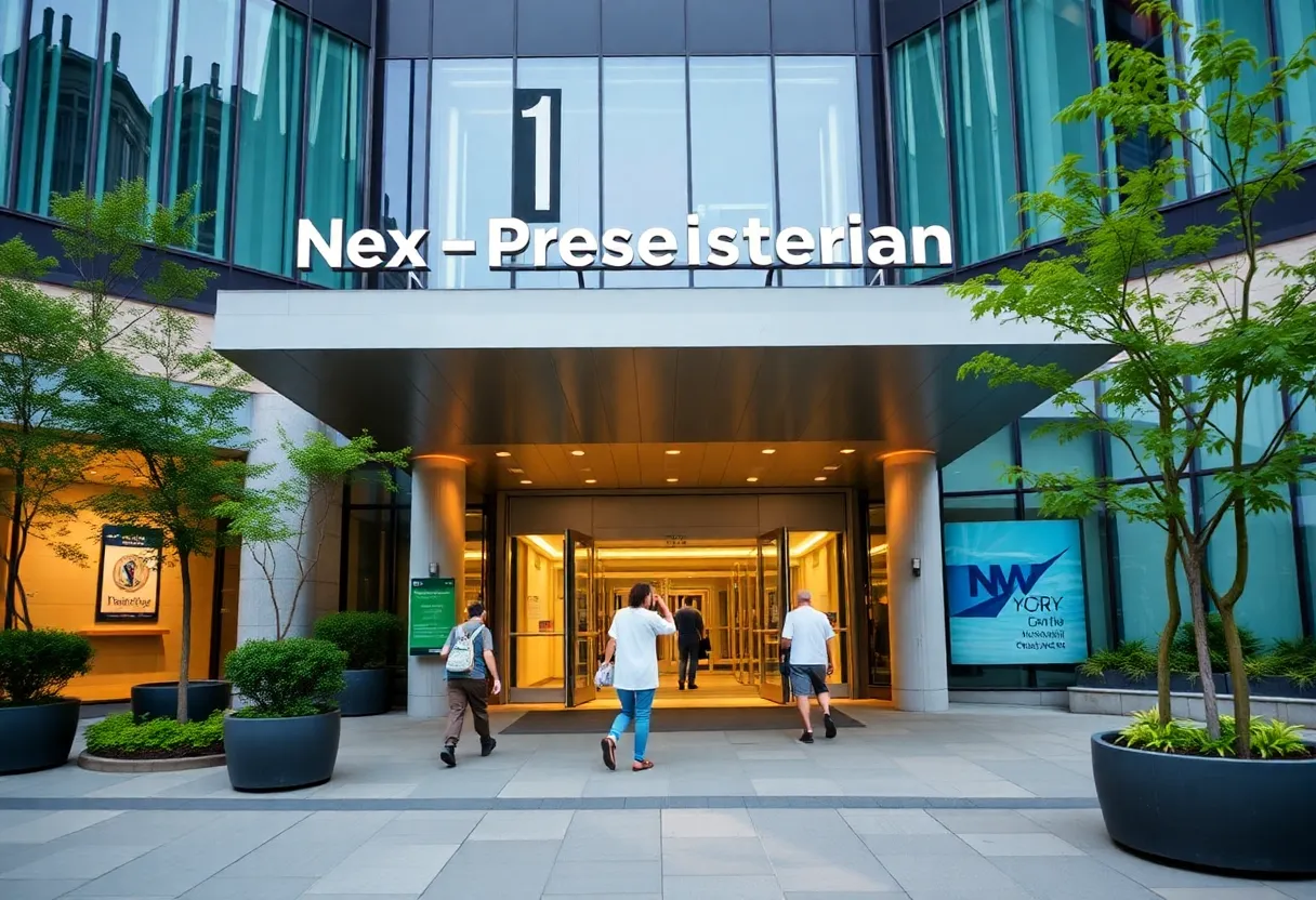 Exterior view of New York-Presbyterian healthcare facility
