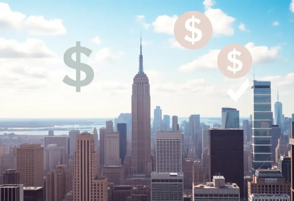 Abstract image representing economic challenges in New York City
