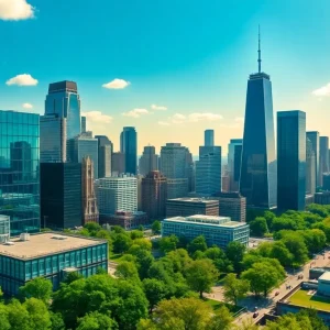 New York City skyline symbolizing life sciences sector growth