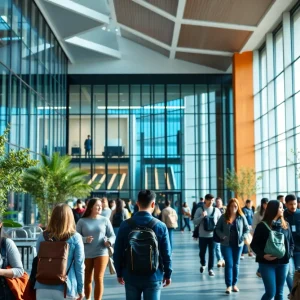 Pace University Campus with students engaged in learning activities