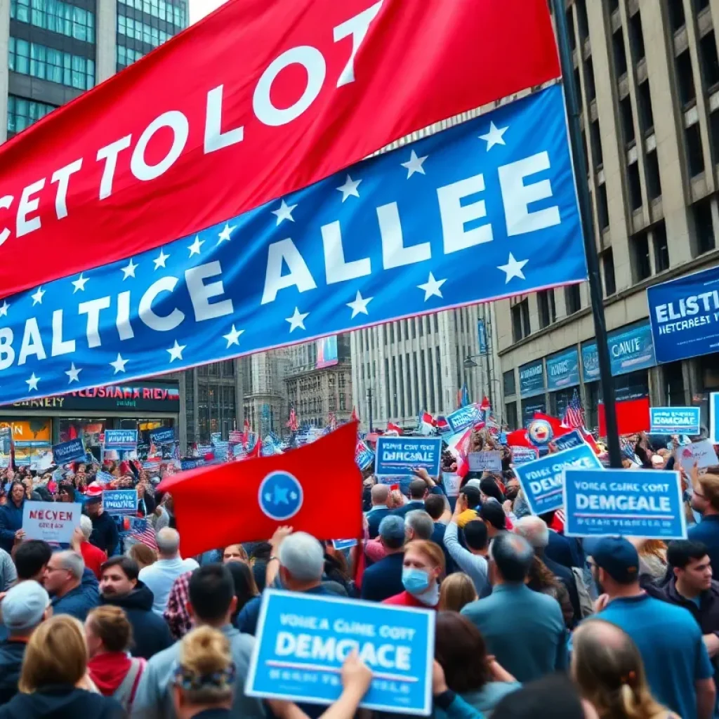 An abstract representation of political campaigns in New York City.