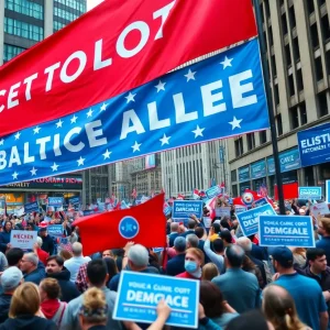 An abstract representation of political campaigns in New York City.
