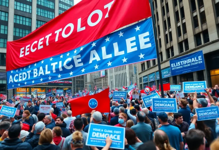 An abstract representation of political campaigns in New York City.