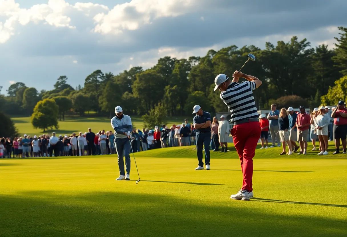 Golf players competing at the Procore Championship