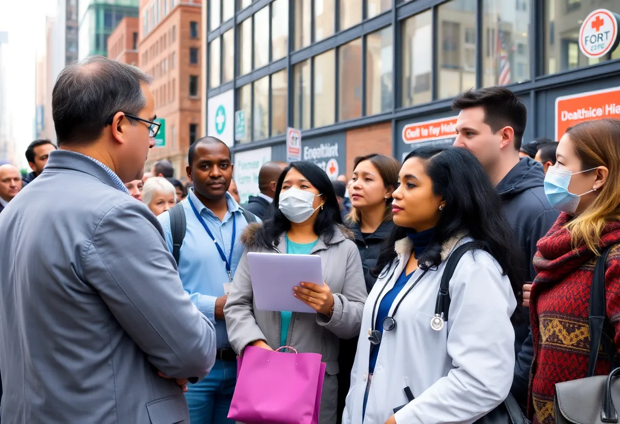 New Yorkers discussing health crisis preparedness
