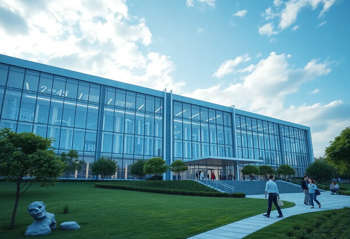 Illustration of the Quantum Research Hub at Stony Brook University