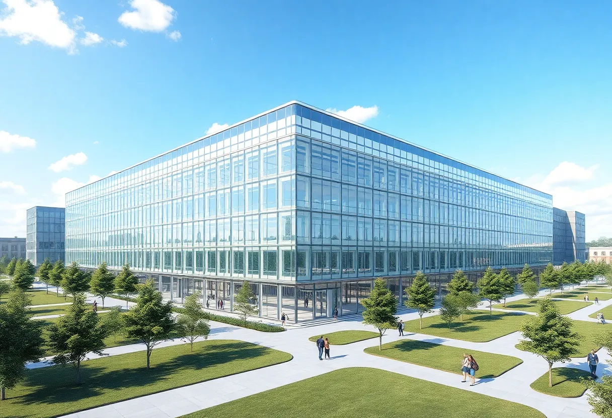Rendering of the Quantum Research and Innovation Hub at Stony Brook University