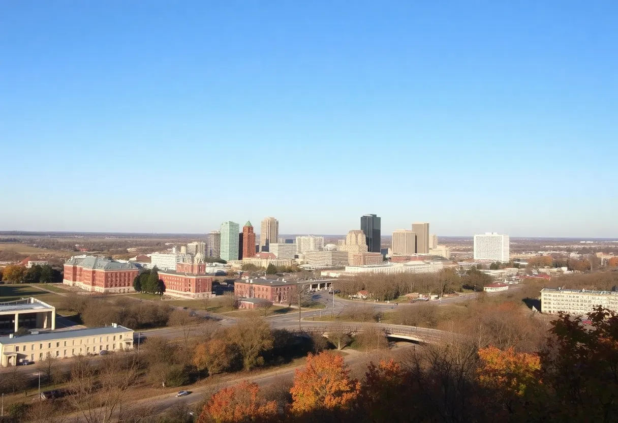 A clear sky over Rochester, highlighting the dry conditions in the region.