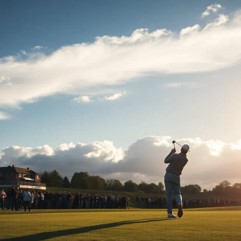 A golf course during a tense Ryder Cup match