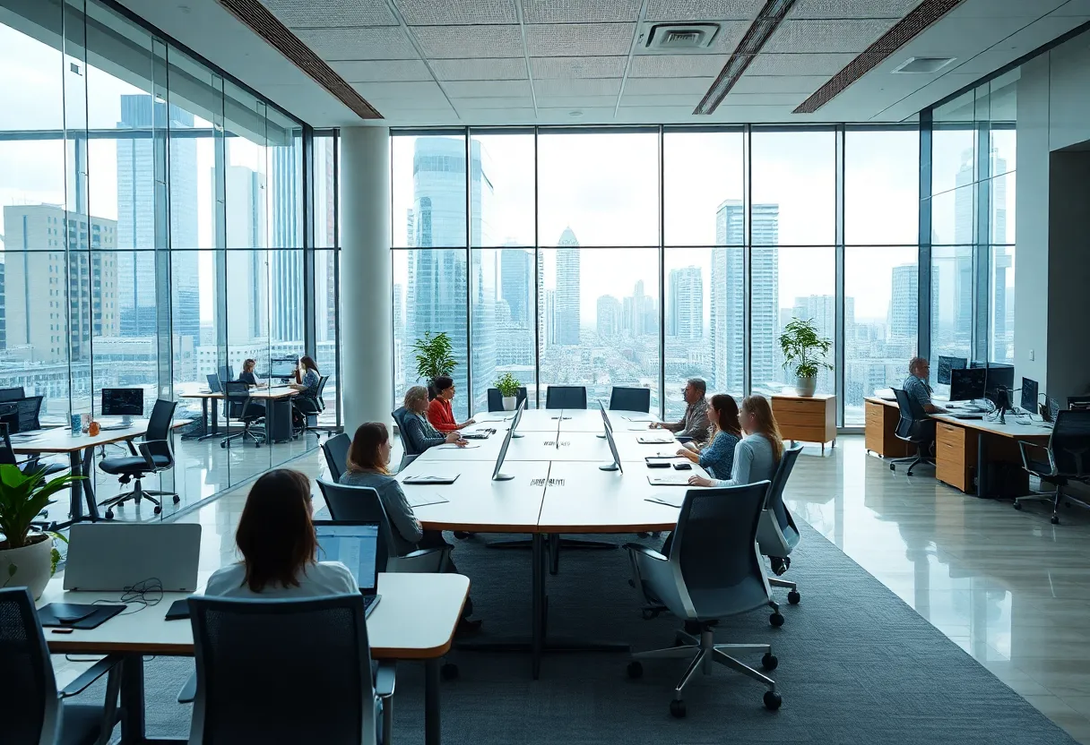 Collaborative office space at Salesforce Tower in New York City