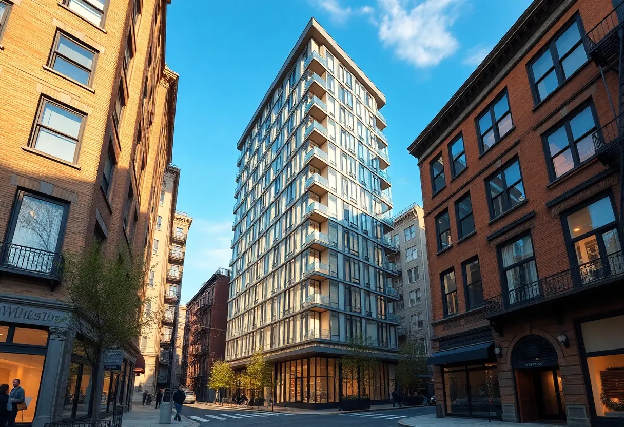Render of future condominiums in Tribeca, New York City