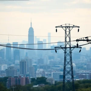 Power grid in New York symbolizing utility rate changes.