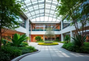 Exterior view of the Center for Women’s Cancer in Lake Success