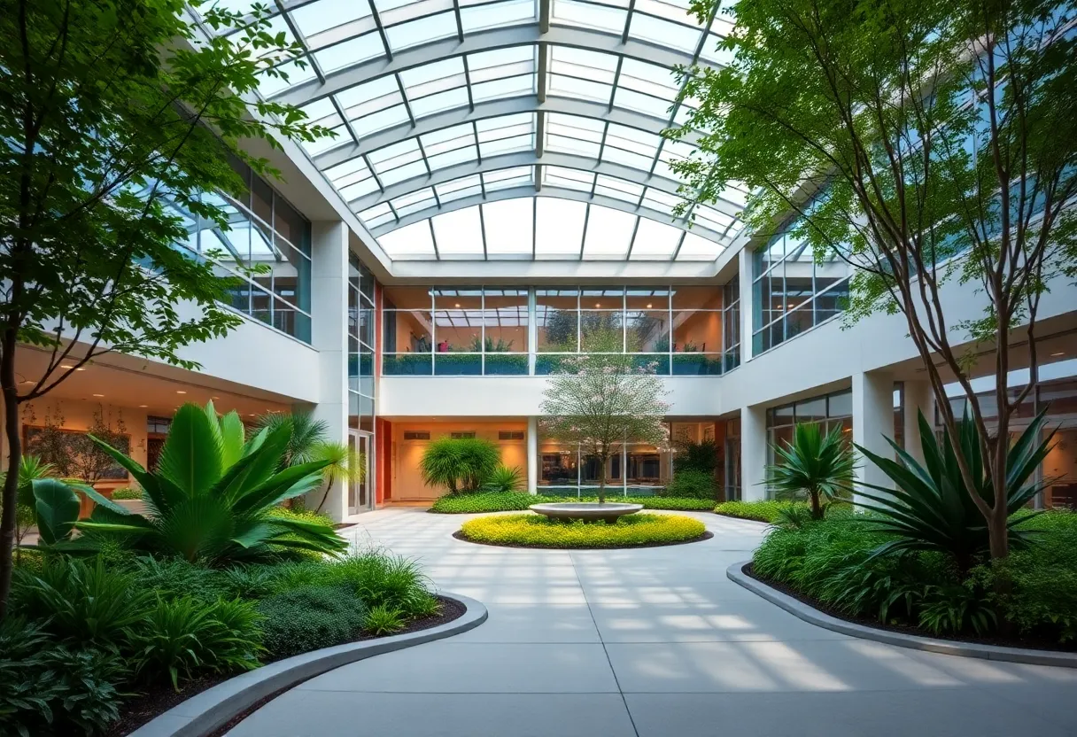 Exterior view of the Center for Women’s Cancer in Lake Success