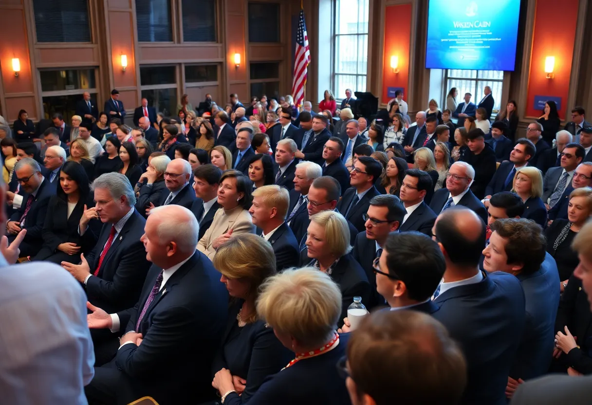 Audience at the ABNY forum discussing New York City mayoral race