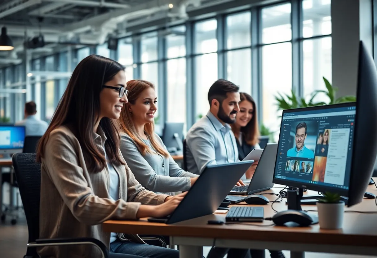 Knowledge workers using modern web browsers in a collaborative office setting