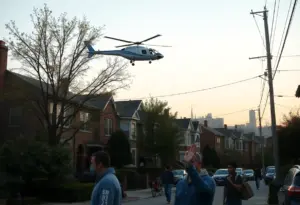 Residents protesting helicopter noise in Brooklyn