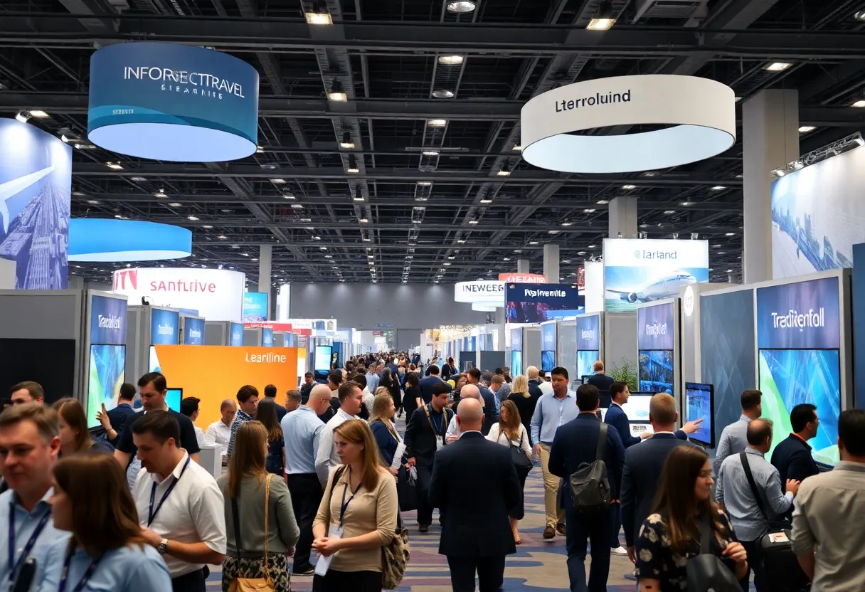 Professionals networking at the Business Travel Show in New York City
