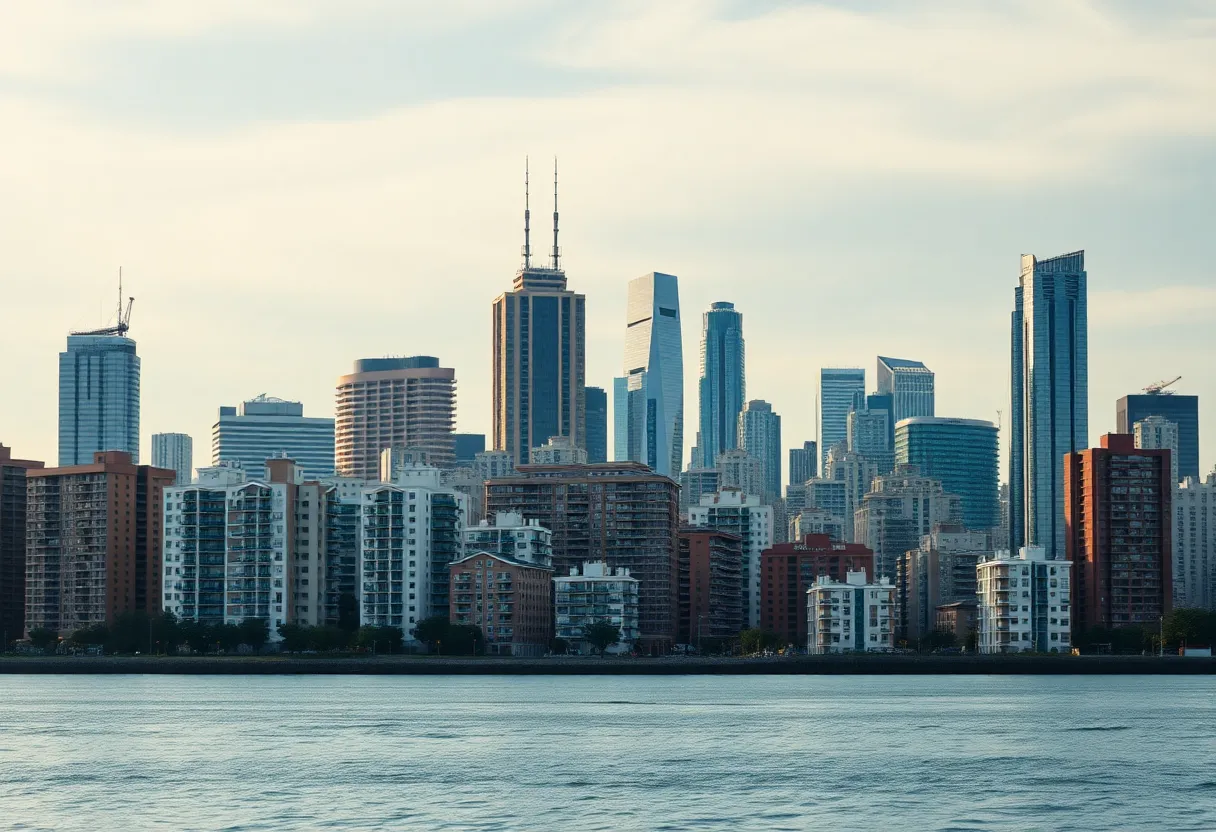 City skyline representing rental properties and digital platforms