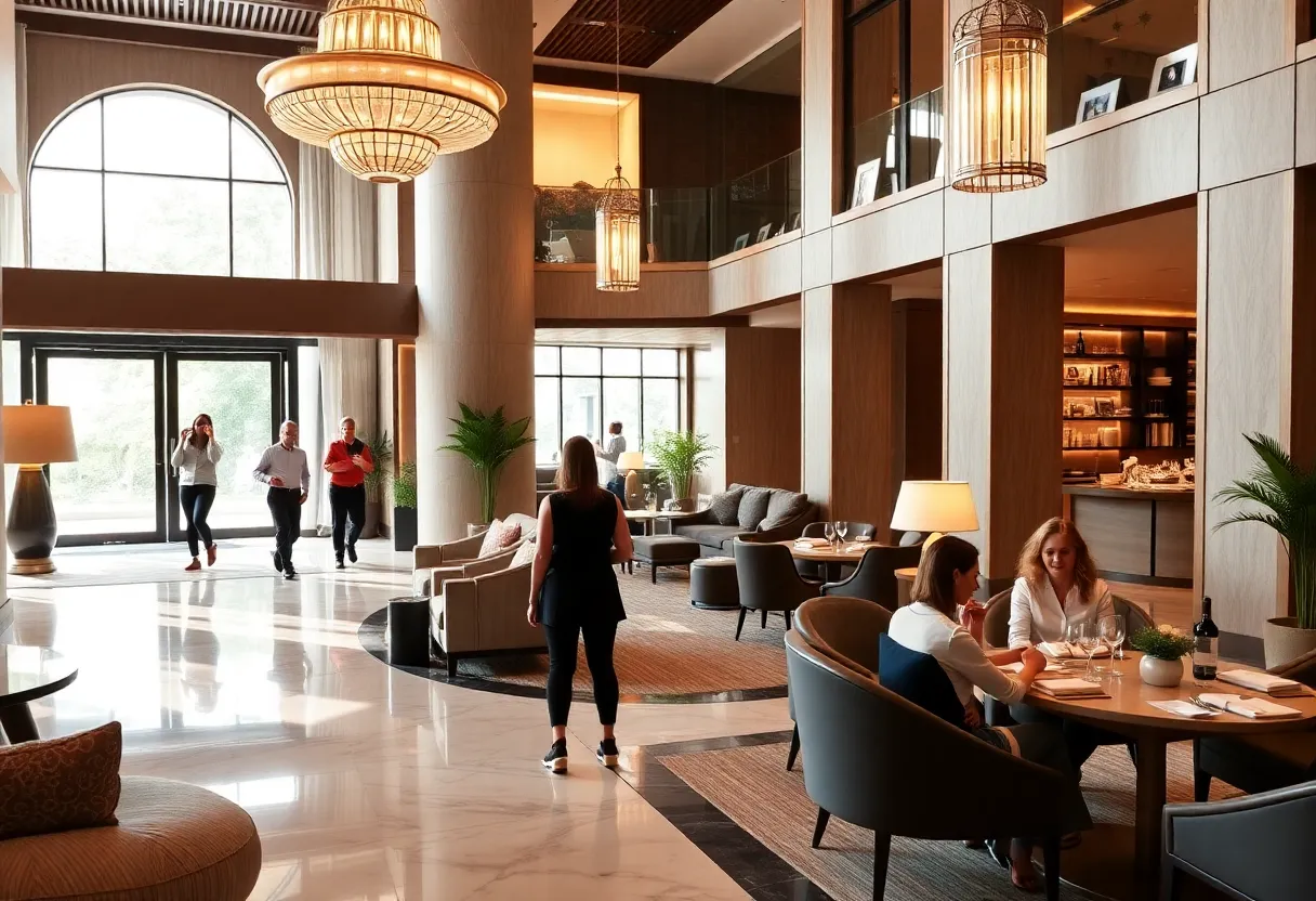 Guests enjoying wellness experiences in a luxury hotel environment