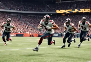 Running back maneuvering through defenders during Colts Titans game