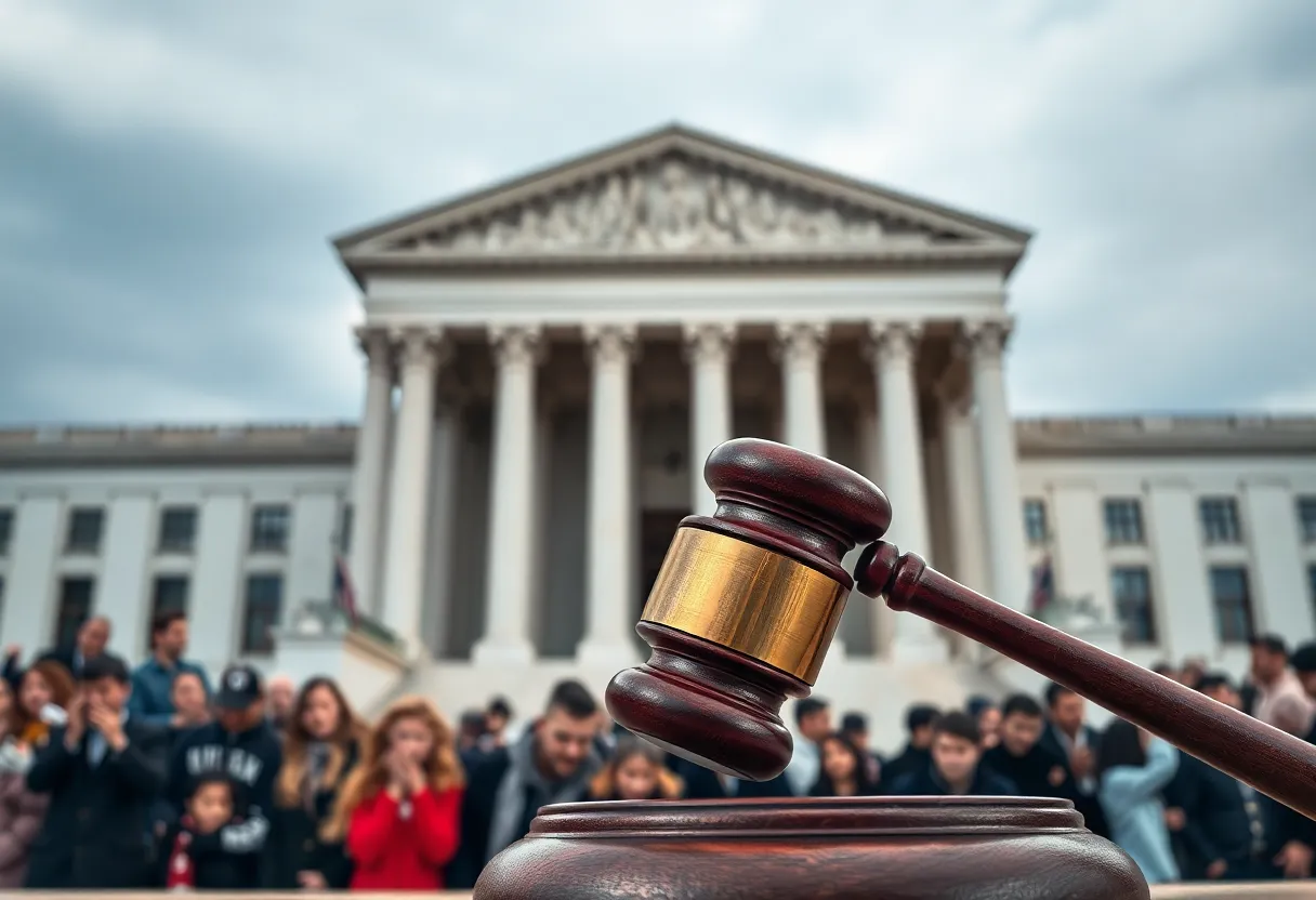 A court building with a gavel, representing legal issues involving mortgage fraud.