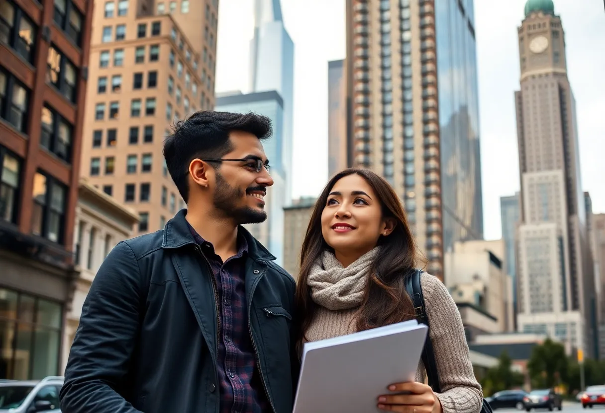 A first-time home buyer exploring property listings in New York City.