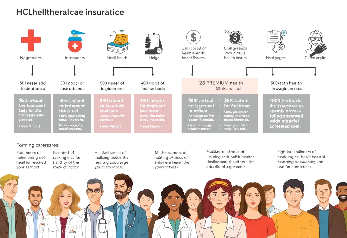 Illustration representing healthcare coverage transition in New York
