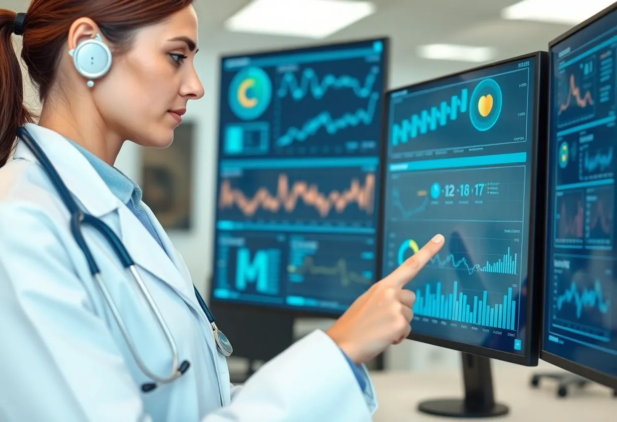 Healthcare professional accessing Hixny snapshot tool on a computer.
