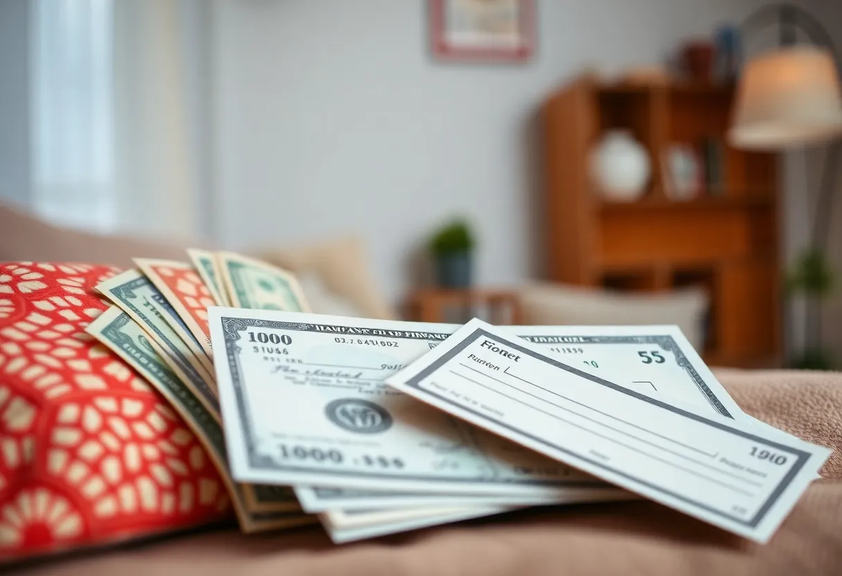 Image depicting inflation refund checks and financial relief