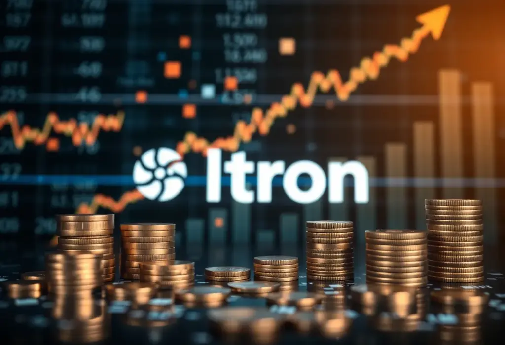Visual representation of Itron's investment growth and market performance.