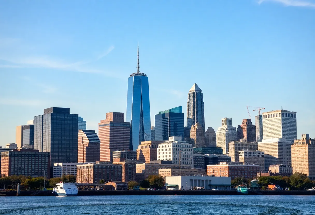 Skyline of Jersey City highlighting urban growth and development.