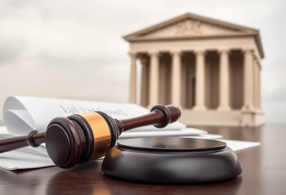 Symbolic representation of legal proceedings and justice