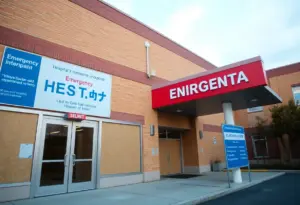 Nassau University Medical Center amidst financial difficulties.