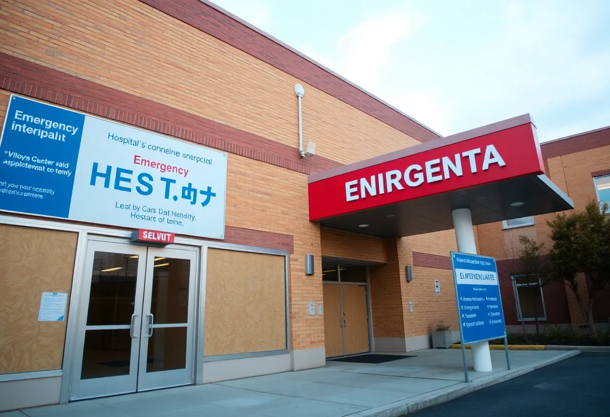 Nassau University Medical Center amidst financial difficulties.
