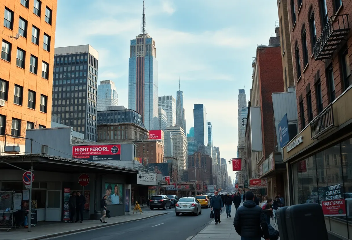 New York City skyline illustrating economic challenges