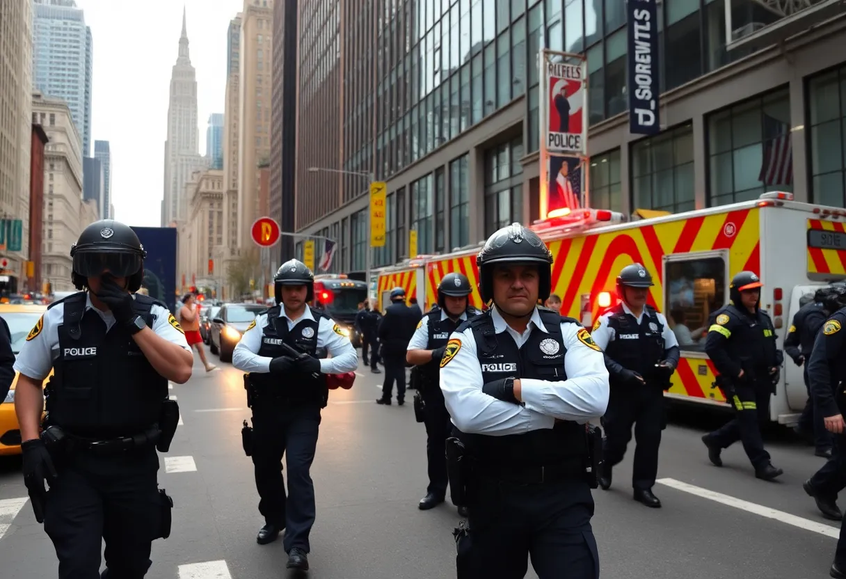 Emergency responders on duty in New York City