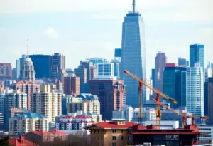 New York City skyline showing ongoing construction and development.