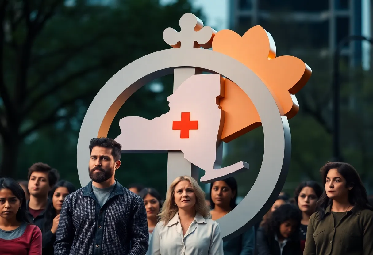 Visual representation of health coverage challenges in New York