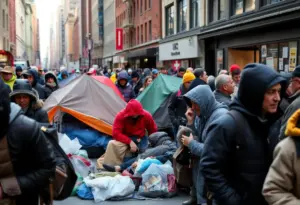 People experiencing homelessness in New York City.