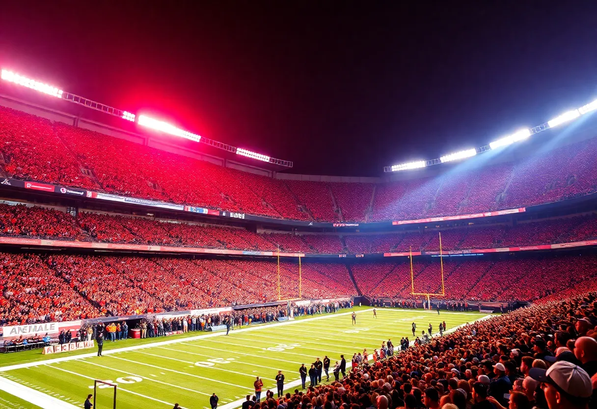 Crowd at an NFL stadium celebrating football investment events.