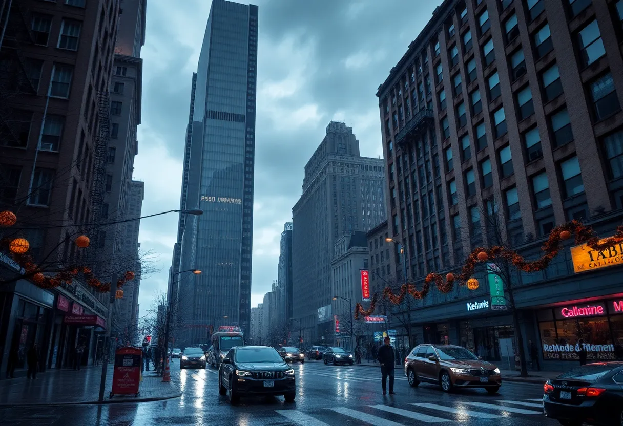 Stormy weather in New York City during Halloween week
